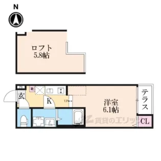 LEGARE伏見【1階】の間取り