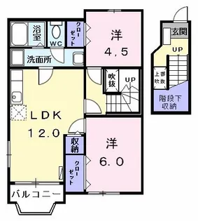 ミルトニアB【2階】の間取り