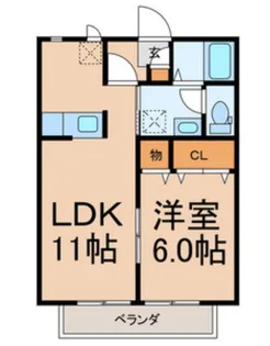 シャンス【1階】の間取り