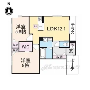 ボヌール【1階】の間取り