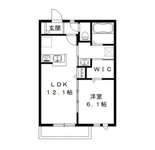 リアン テラス A棟【2階】の間取り