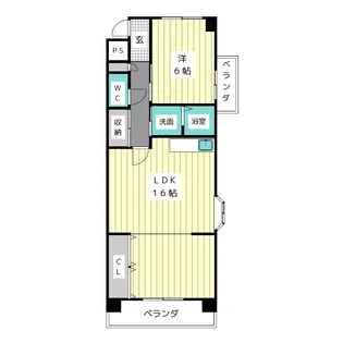 ラピス虹ヶ丘【3階】の間取り
