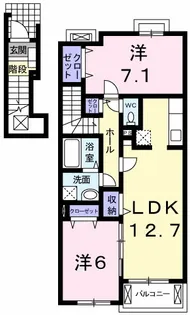 ガーデンハウス.フィオーレ II【2階】の間取り