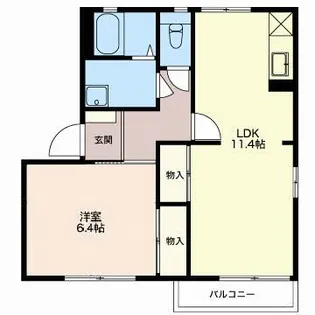 フレグランスこんどうB【1階】の間取り