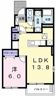 ボール・ド・ロー【1階】の間取り