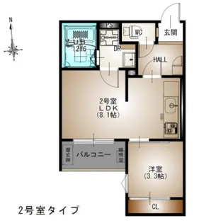 REGALEST DS UJINA【1階】の間取り