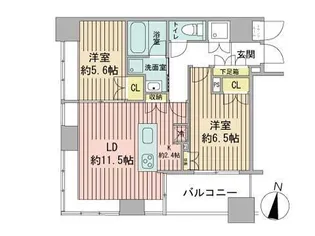 ラフィネタワー札幌南3条【24階】の間取り