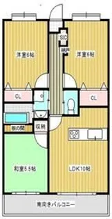 シェーンベルク安東【2階】の間取り