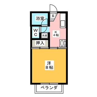 栗真ハイマートエクセルA【2階】の間取り