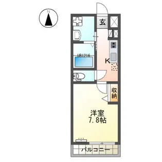 エルバージュ古見【1階】の間取り