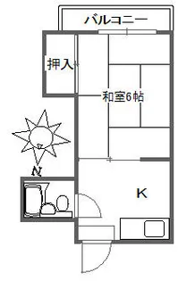 ハイツ内村【2階】の間取り