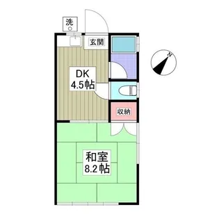 ハイツ元町A【1階】の間取り