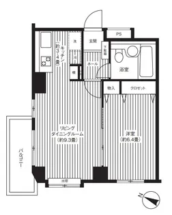ヒルサイド白山【1階】の間取り