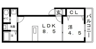 ユアメゾン阪南町【2階】の間取り