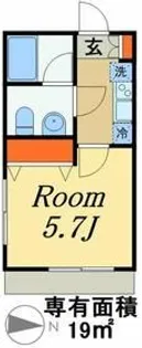 フェリスヴィラ船橋【3階】の間取り