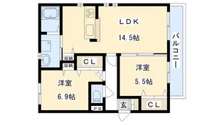 GREY HOUND南館【2階】の間取り