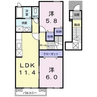 ジェネシスIV番館【2階】の間取り