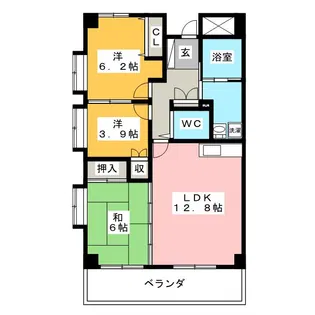 フラワーヒル小田原【3階】の間取り