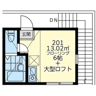 ユナイト戸部メルボルンの杜【2階】の間取り