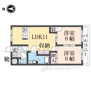 エバーグリーン【2階】の間取り