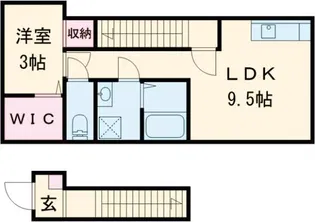 (仮称)簗瀬3丁目アパート【2階】の間取り