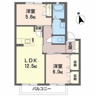 エスペランザ阿品【2階】の間取り