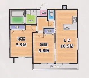 月の兎 弘明寺【2階】の間取り