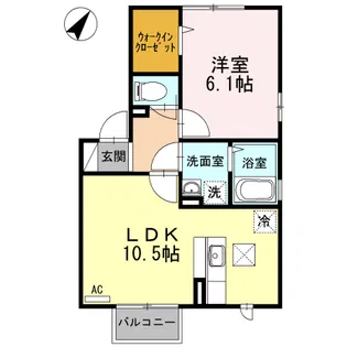 ディアコートG【1階】の間取り