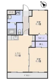 サントリーニマンション【1階】の間取り