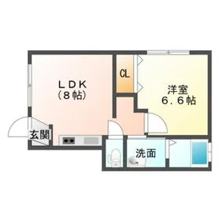 ヒルサイドウエストII【2階】の間取り