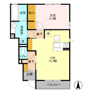 プリマクラッセD【1階】の間取り