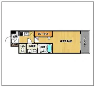 ローズモントフレア別府駅前【8階】の間取り