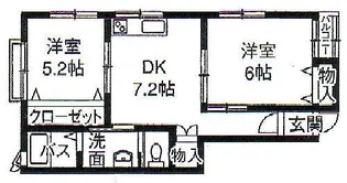 ハイツDAI【1階】の間取り