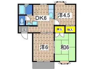 フロ-ラ2【1階】の間取り