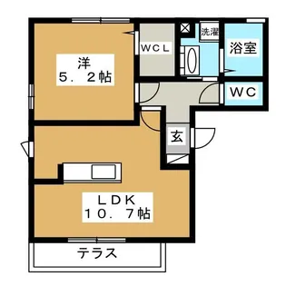 E.I.レジデンスB【1階】の間取り