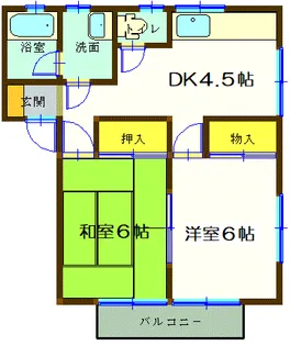 メゾンカトレア【2階】の間取り