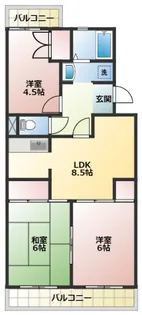 アーバンビレッジ【3階】の間取り