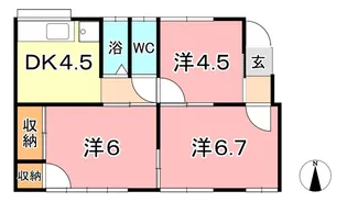 岡山県倉敷市酒津【一戸建】の間取り