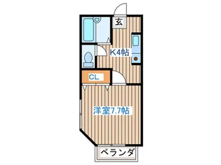 コーポ川原【1階】の間取り