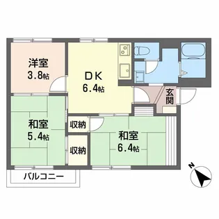 メゾン城ケ崎【2階】の間取り