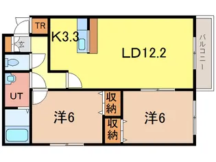 シティーコート・ルピナス【1階】の間取り