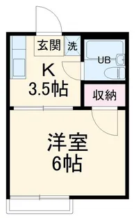 コーポみさき【1階】の間取り