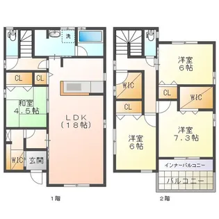 三重県四日市市別名1【一戸建】の間取り