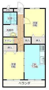 ハイツツカハラ【3階】の間取り