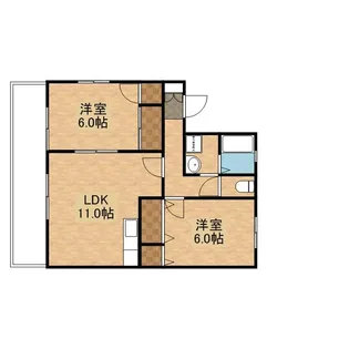 アンブレラトミナガ B【1階】の間取り