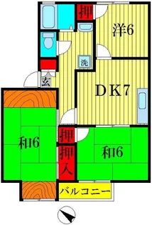タウンコート【2階】の間取り
