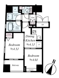 レックス赤坂レジデンス【5階】の間取り