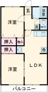 シティハイムヒロA【2階】の間取り