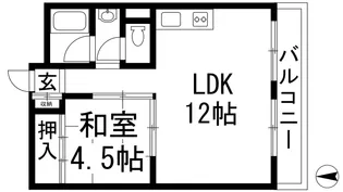 ウネサマンション【4階】の間取り