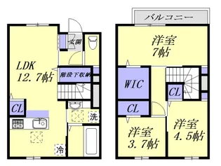 広島県安芸郡海田町蟹原1【一戸建】の間取り